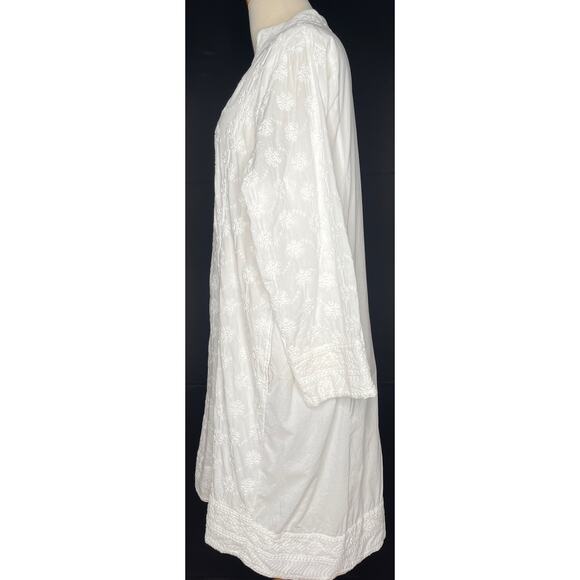 Soft Surroundings women's tunic dress textured 3/4 sleeve knee length pockets 3X - Picture 7 of 15